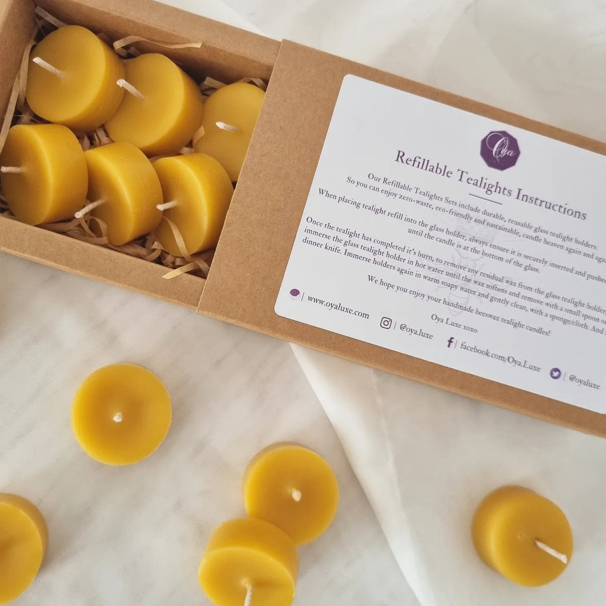 100% Pure Beeswax Tealight Candles (Pack of 9) & Glass Holder – Bee Luxx  Candles