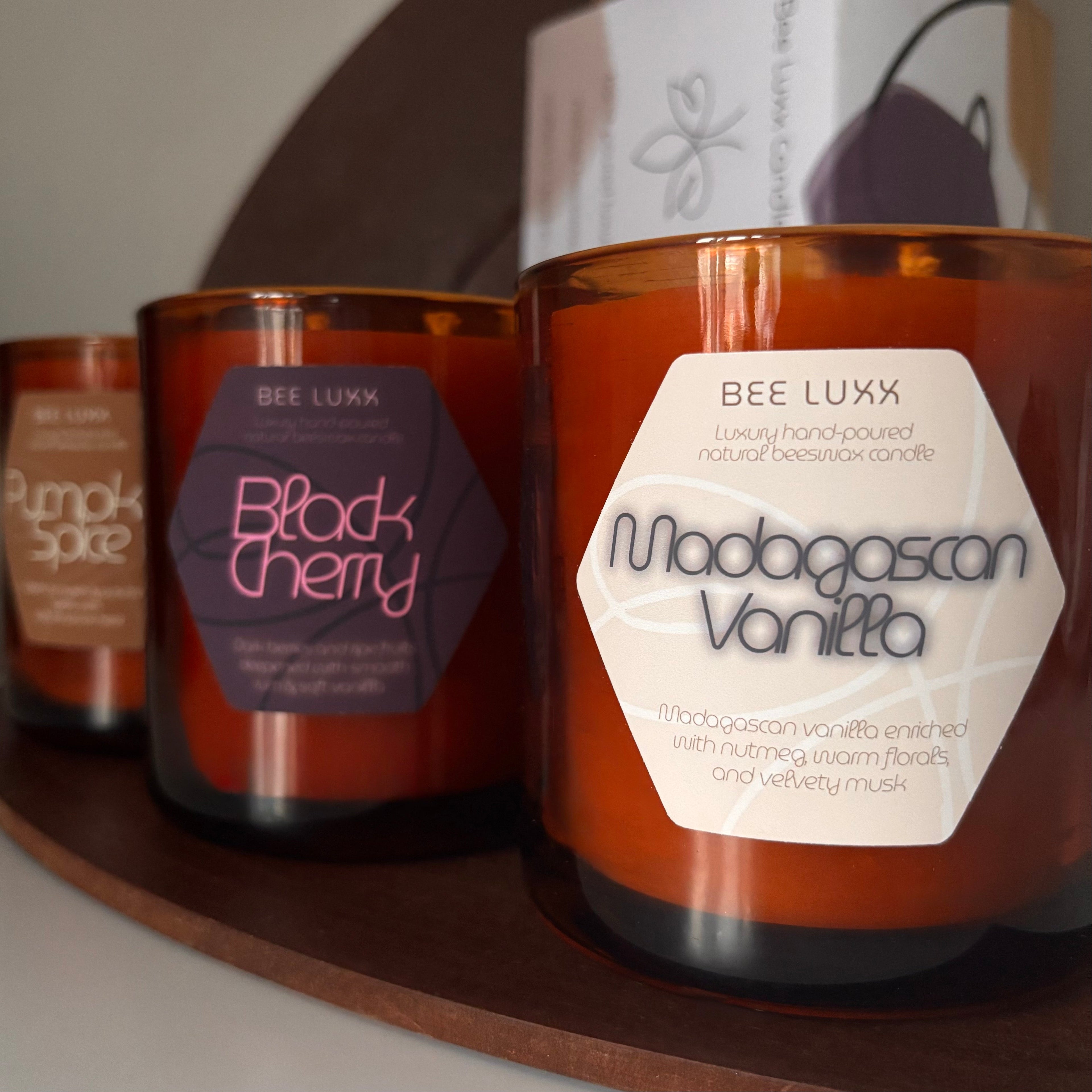 luxury beeswax candle collection