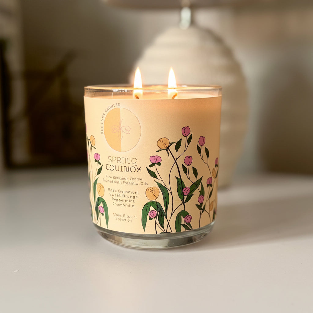 Spring Equinox Candle (in glass vessel)