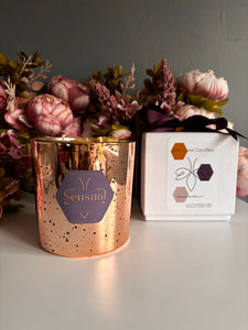 Rose Gold Candle | 25oz | 'Sensual' Pure Essential Oil Scent