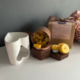 Luxury Heart Ceramic Wax Melter with Wax Melts Gift Set