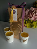 Luxury Set of 3 Beeswax Votives | Winter Collection