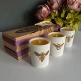 Luxury Set of 3 Beeswax Votives | Summer Collection