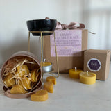 Luxury Gold & Black Ceramic Wax Melter with Wax Melts Gift Set