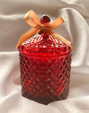 **Exclusive** Jewel Ruby Red Luxury Christmas Candle (Made-to order)