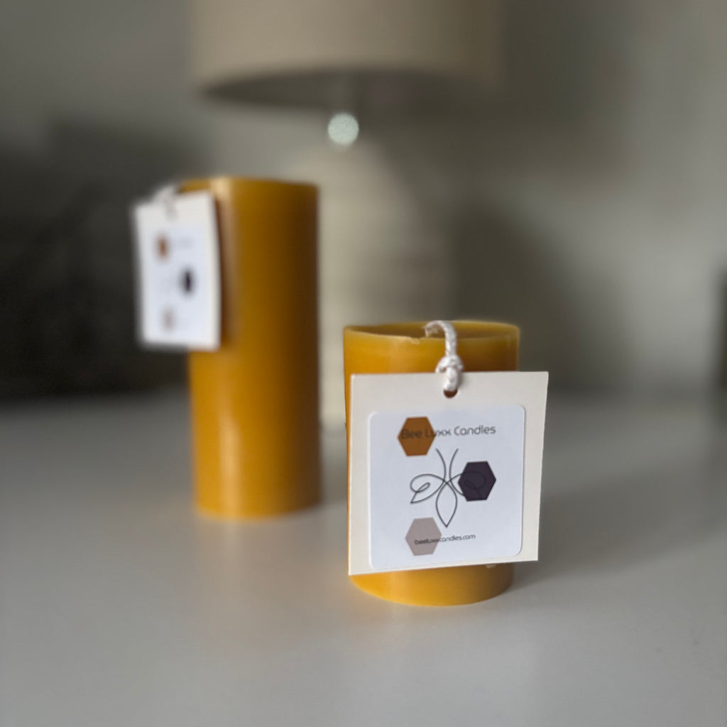 Tall Beeswax Pillar Candle (11cm)