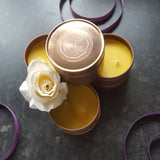 Luxury Rose Gold Beeswax Tin Candle | 3.2oz | 15hr+