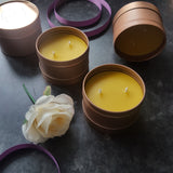 Luxury Rose Gold Beeswax Tin Candle | 3.2oz | 15hr+
